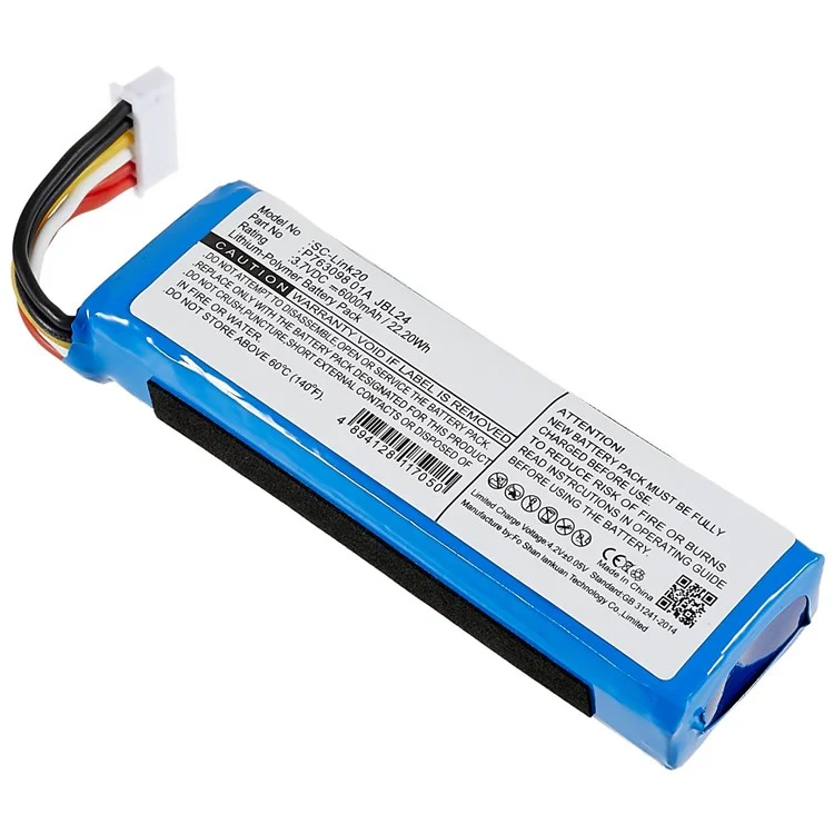 Para JBL Link 20 Batería de Altavoces 3.7V 6000mAh Polimador de Iones de Litio Parte de Reemplazo de la Batería (codificación: P763098 01a) (sin Logotipo)