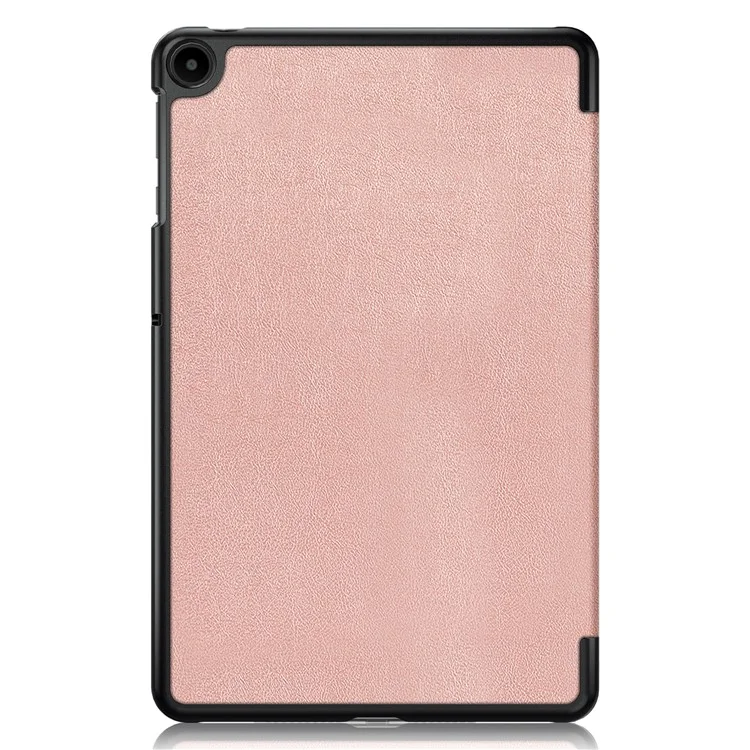 Per Huawei MatePad SE 10.4-inch Custodia in Pelle PU Tablet Supporto Pieghevole Tri-fold Anti-caduta Custodia per Tablet - Oro Rosa
