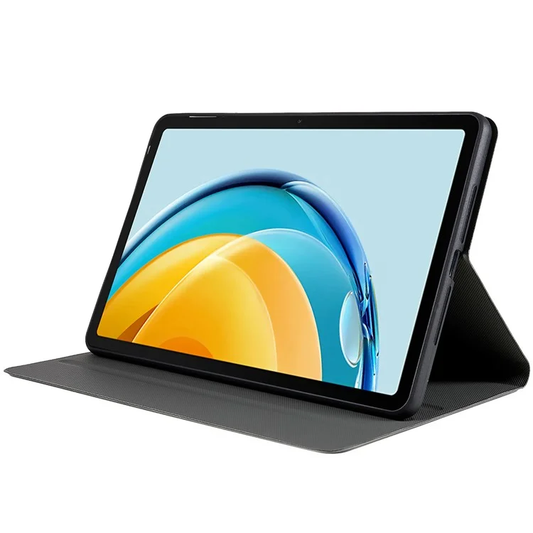 Capa de Couro PU para Huawei MatePad SE 10.4 polegadas, Capa Protetora de Tablet com Suporte - Preta