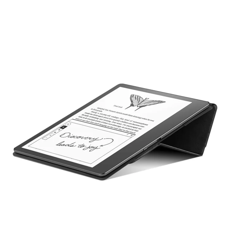 Чехол из искусственной кожи с магнитным креплением для электронной книги Amazon Kindle Scribe, защитная крышка со складной подставкой - черный