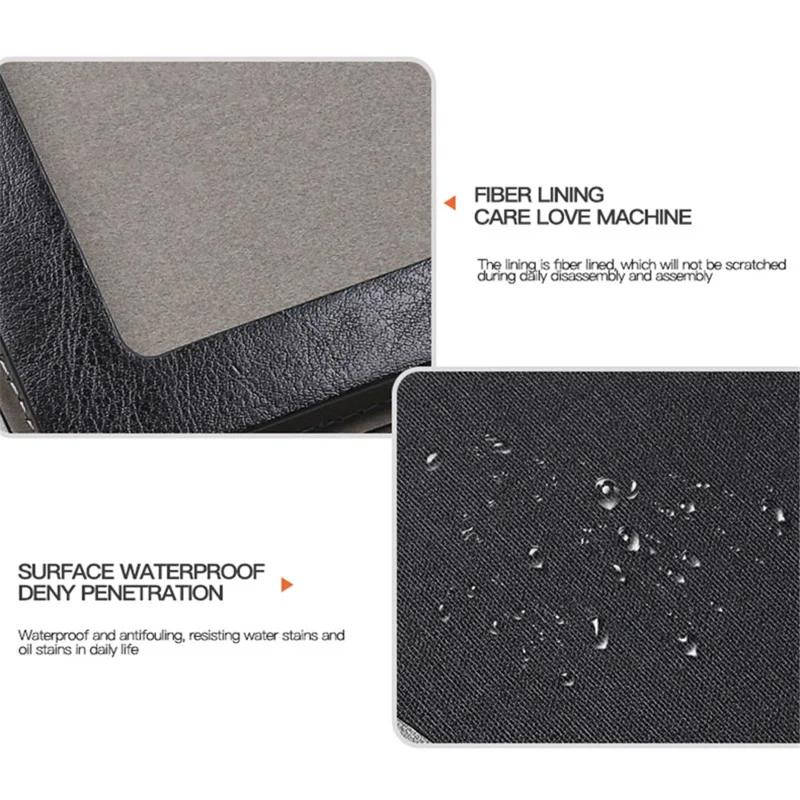 For Microsoft Surface Book 1 / 2 / 3 15 inch Protective Case Anti-Scratch Detachable Leather Case with Stand - Black  /  Brown