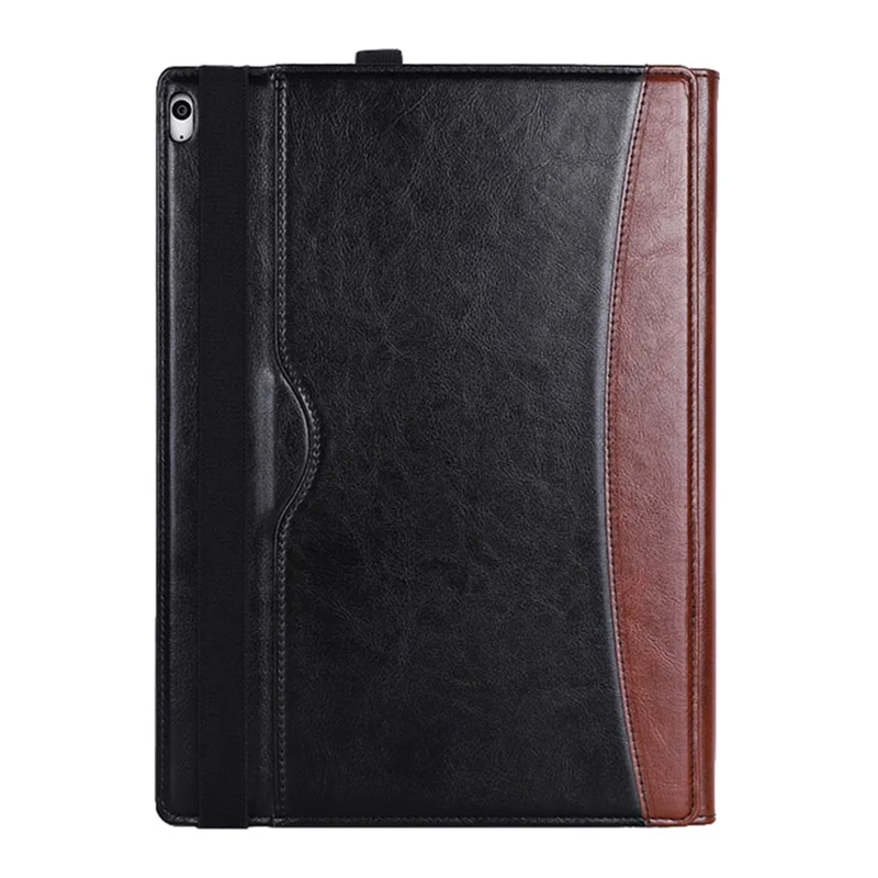 For Microsoft Surface Book 1 / 2 / 3 15 inch Protective Case Anti-Scratch Detachable Leather Case with Stand - Black  /  Brown