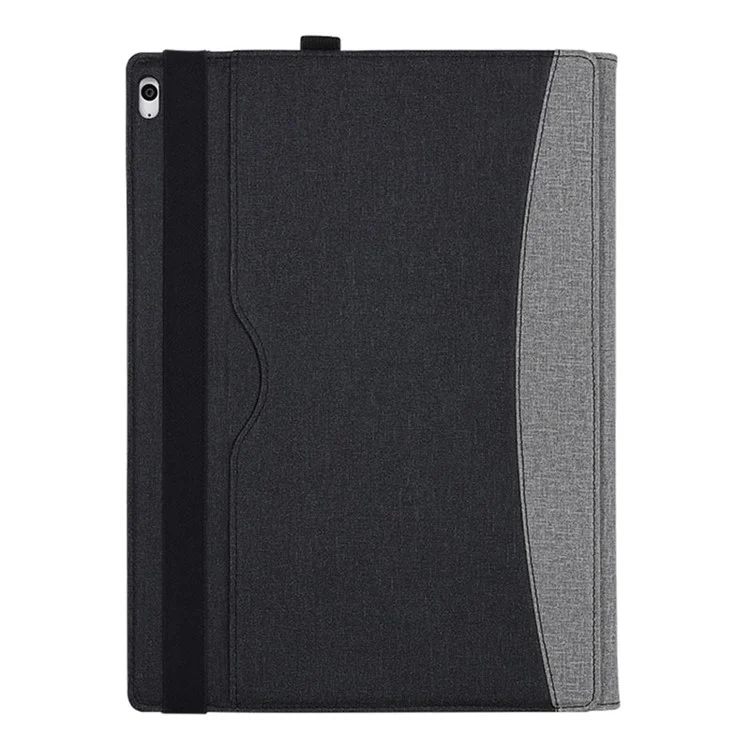 Для Microsoft Surface Book 1 / 2 / 3 13,5-дюймовый деловой кожаный чехол Shockproof Carry Case с съемной подставкой - Черный / Серый
