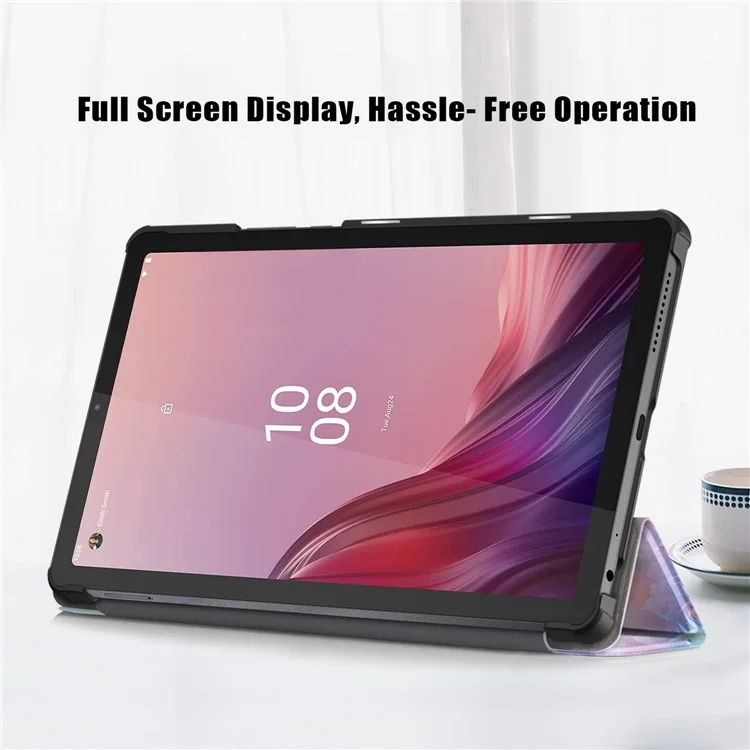 Чехол из натуральной кожи для планшета Lenovo Tab M9 TB-310FU, чехол с трехстворчатой подставкой с принтом и автоматическим режимом пробуждения/сна - Fantasy Deer
