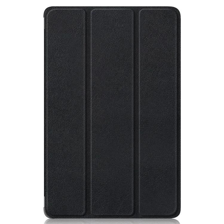 Tri-Fold-Ständer-Tabletthülle für Lenovo Tab M9 TB-310FU, Auto-Wake/Sleep PU-Leder-Tablethülle - Schwarz