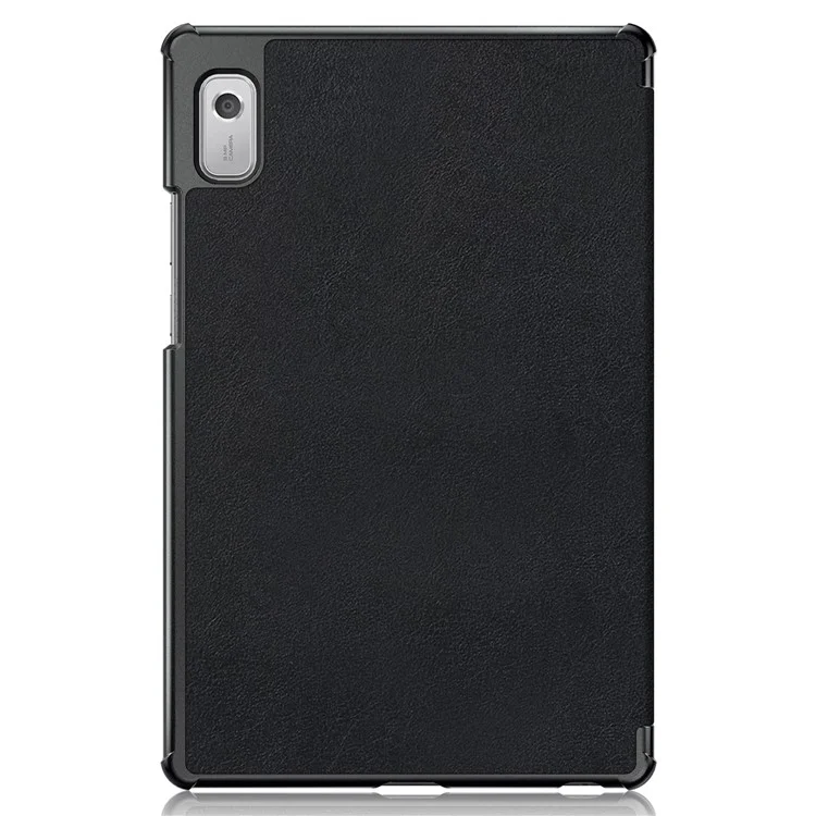 Tri-Fold-Ständer-Tabletthülle für Lenovo Tab M9 TB-310FU, Auto-Wake/Sleep PU-Leder-Tablethülle - Schwarz