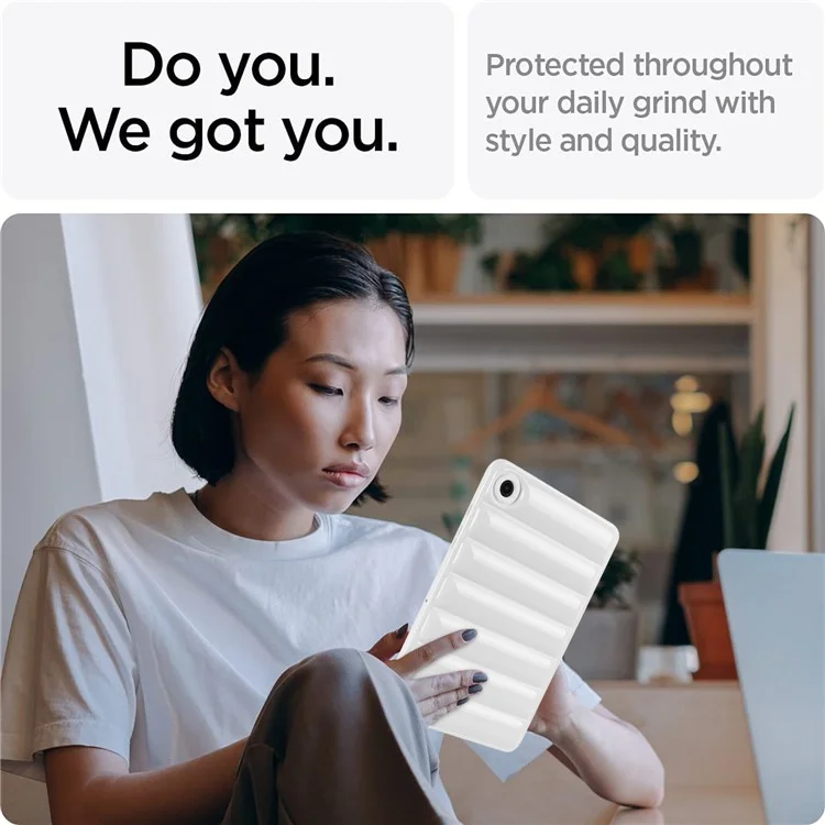 Pour Samsung Galaxy Tab A8 10.5 (2021) / (2022) Candy Color Shockproof Case Down Jacket Design Anti-scratch TPU Cover - Blanc