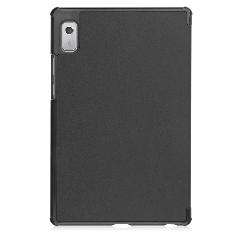 For Lenovo Tab M9 Anti-scratch PU Leather Tablet Case Tri-fold Stand Protective Cover - Black