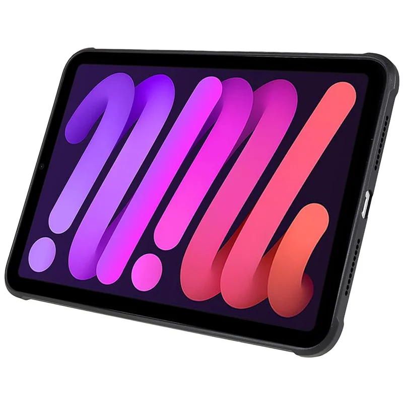 Transparent TPU + Acrylic Tablet Case for iPad mini (2024) / mini (2021) Leather Kickstand Anti-Drop Tablet Cover