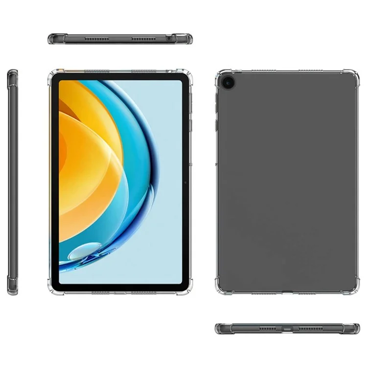 Capa de Tablet TPU Leve para Huawei MatePad SE 10.4 polegadas, Capa de Tablet Transparente e à Prova de Choques com Cantos Reforçados