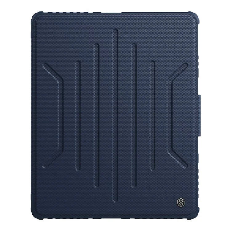 NILLKIN Pro pour iPad Pro 12.9 (2022) / (2021) / (2020), Étui de tablette amovible Rotation à 360 degrés Support Anti-rayures Housse en cuir - Bleu
