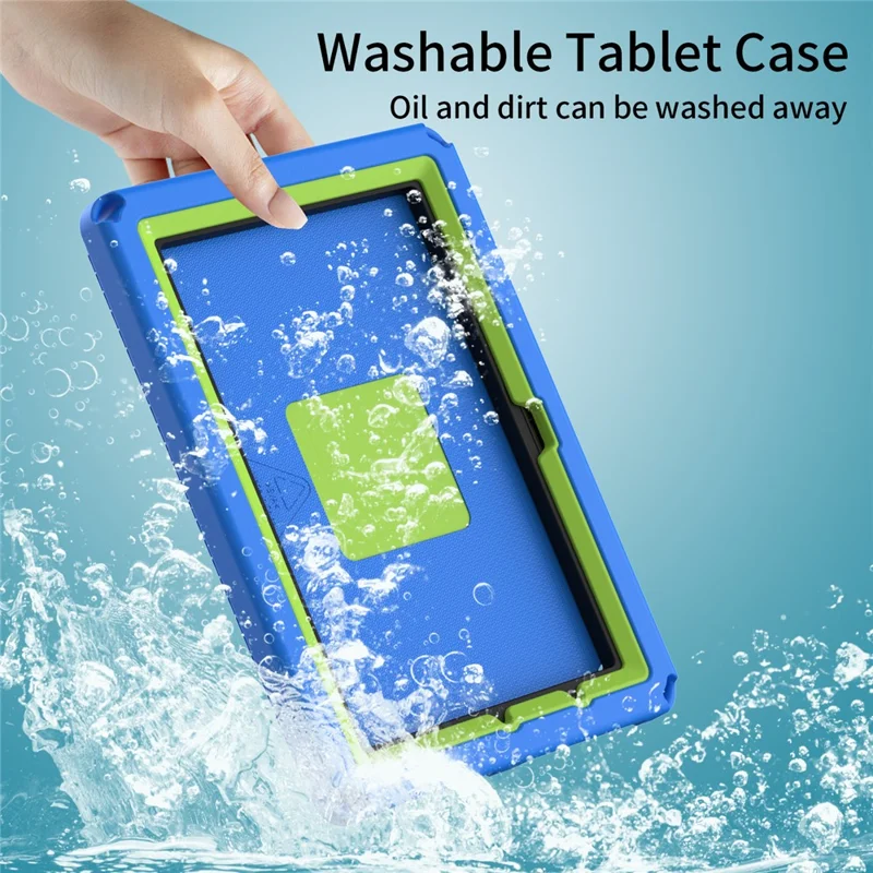 Hard EVA Case for Amazon Fire HD 10 (2021) Protective Cover with Shoulder Strap, Screen Film - Blue