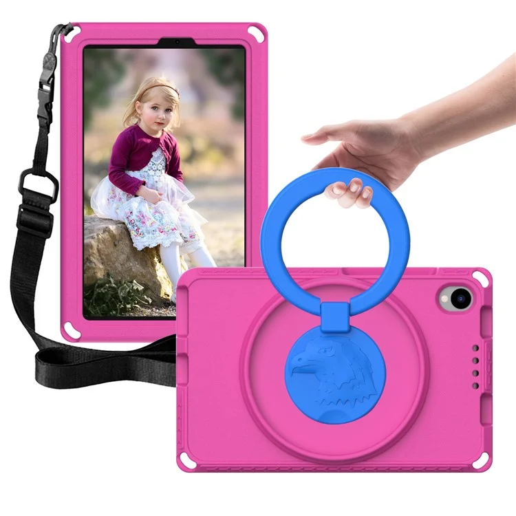 For Samsung Galaxy Tab A 8.4 (2020) T307 / T307U / Huawei MatePad T8 / Lenovo Tab M8 TB-8505F / 8705N EVA Case with Strap - Rose