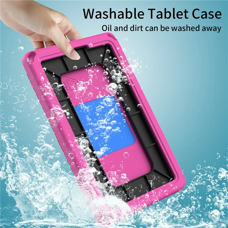 For Samsung Galaxy Tab A 8.4 (2020) T307 / T307U / Huawei MatePad T8 / Lenovo Tab M8 TB-8505F / 8705N EVA Case with Strap - Rose
