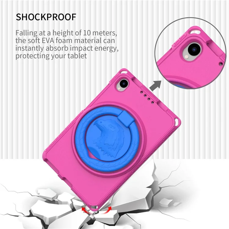 For Samsung Galaxy Tab A 8.4 (2020) T307 / T307U / Huawei MatePad T8 / Lenovo Tab M8 TB-8505F / 8705N EVA Case with Strap - Rose