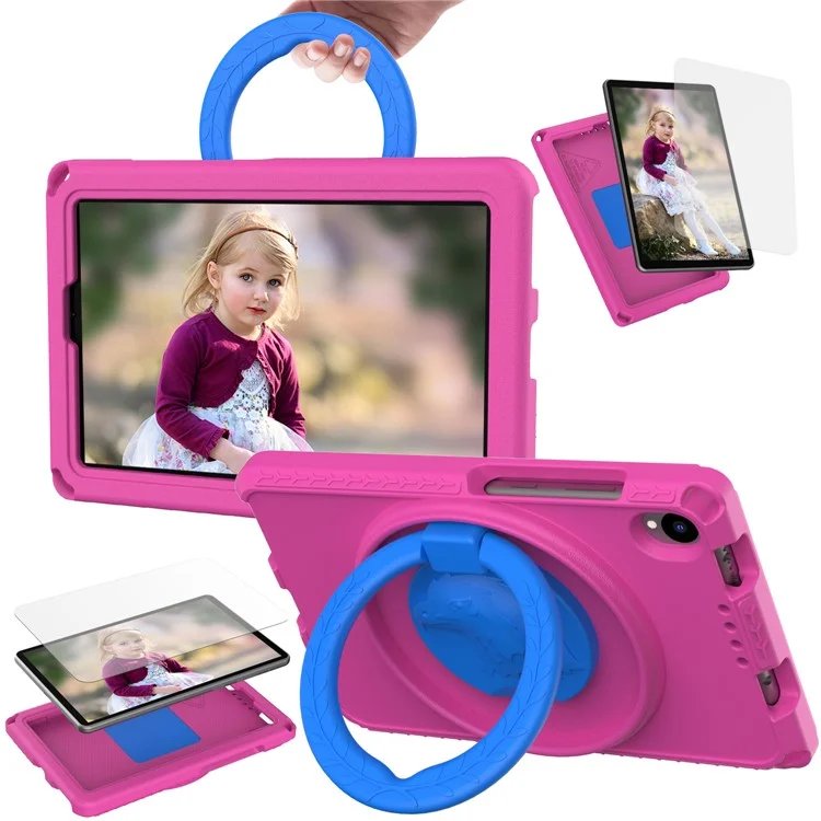 For Samsung Galaxy Tab A 8.4 (2020) T307 / T307U / Huawei MatePad T8 / Lenovo Tab M8 TB-8505F / 8705N EVA Case with Strap - Rose