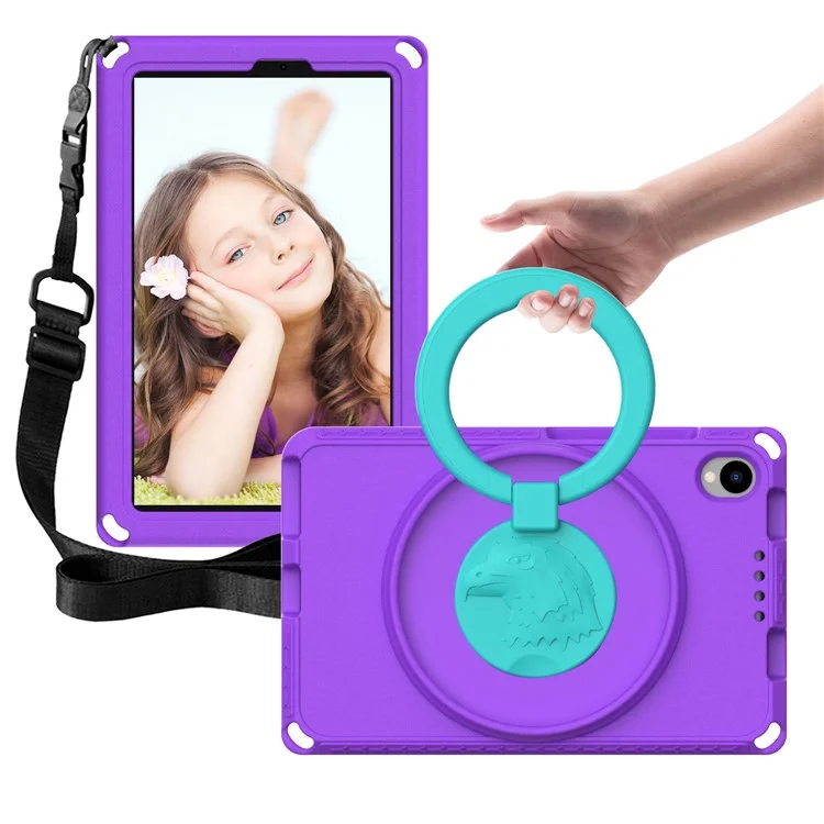 For Samsung Galaxy Tab A 8.4 (2020) T307 / T307U / Huawei MatePad T8 / Lenovo Tab M8 TB-8505F / 8705N EVA Case with Strap - Purple