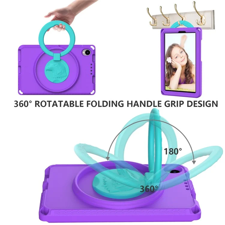 For Samsung Galaxy Tab A 8.4 (2020) T307 / T307U / Huawei MatePad T8 / Lenovo Tab M8 TB-8505F / 8705N EVA Case with Strap - Purple