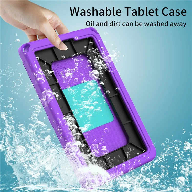 For Samsung Galaxy Tab A 8.4 (2020) T307 / T307U / Huawei MatePad T8 / Lenovo Tab M8 TB-8505F / 8705N EVA Case with Strap - Purple