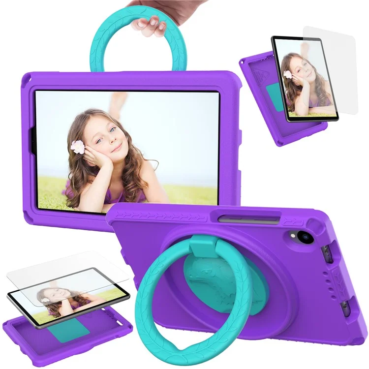 For Samsung Galaxy Tab A 8.4 (2020) T307 / T307U / Huawei MatePad T8 / Lenovo Tab M8 TB-8505F / 8705N EVA Case with Strap - Purple