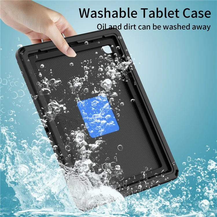 For iPad Pro Pro 13 (2024) / Air 13 (2025) / (2024) / 12.9 (2022) / (2021) / (2020) / (2018) EVA Case with Shoulder Strap, Screen Film - Black
