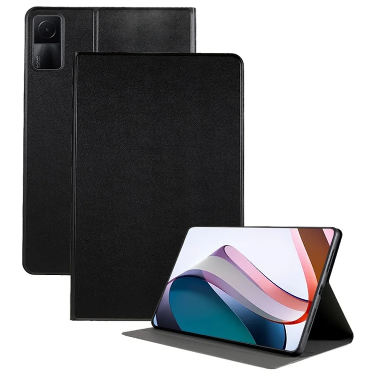 Para Xiaomi Redmi Pad Capa de Tablet em Couro PU + TPU, Suporte Flip, Capa Protetora - Preto