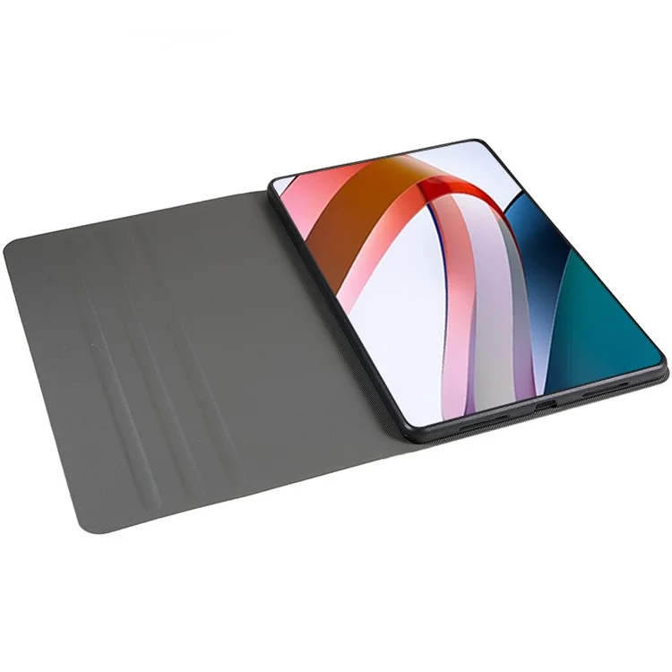 Para Xiaomi Redmi Pad Capa de Tablet em Couro PU + TPU, Suporte Flip, Capa Protetora - Preto