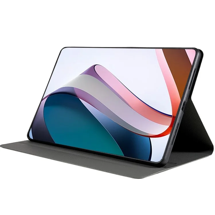 Para Xiaomi Redmi Pad Capa de Tablet em Couro PU + TPU, Suporte Flip, Capa Protetora - Preto