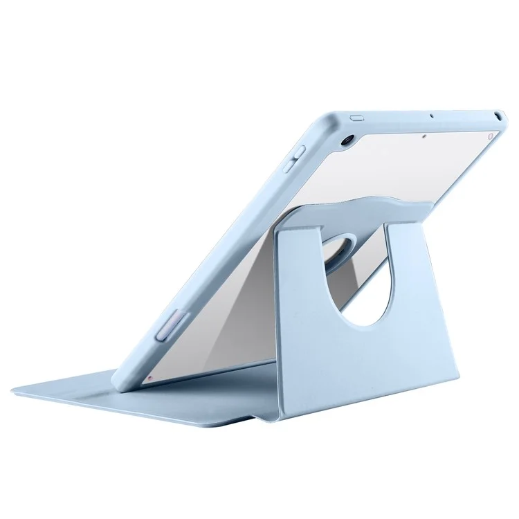 Pour iPad 10.2 (2021) / (2020) / (2019) Smart Tablet Case PU Cuir + Support Rotatif en Acrylique - Bleu Bébé