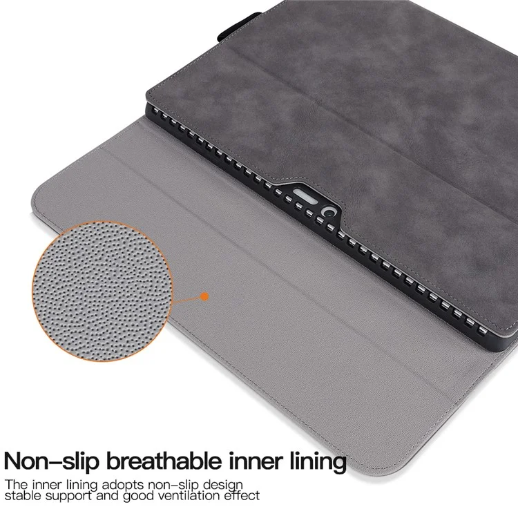 Para Microsoft Surface Pro 4 / 5 / 6 / 7 Funda de Tableta de Cuero PU con Soporte para Teclado y Bucle para Lápiz - Negro