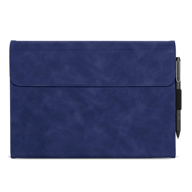 For Microsoft Surface Pro 4 / 5 / 6 / 7 PU Leather Tablet Case Stand Keyboard Cover with Pen Loop Holder - Blue