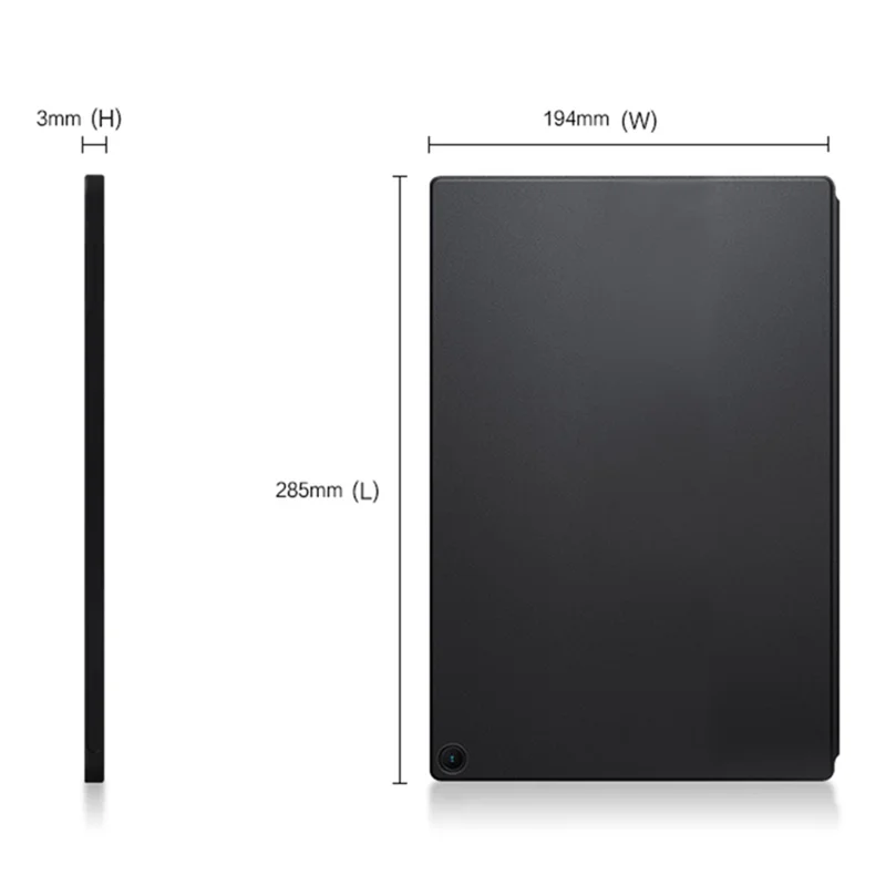 For Xiaomi Book S PU Leather Business Case Magnetic Absorption Tri-Fold Stand Tablet Cover - Black