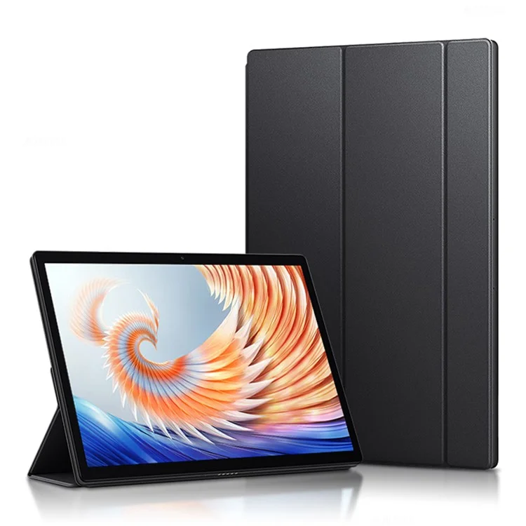 For Xiaomi Book S PU Leather Business Case Magnetic Absorption Tri-Fold Stand Tablet Cover - Black