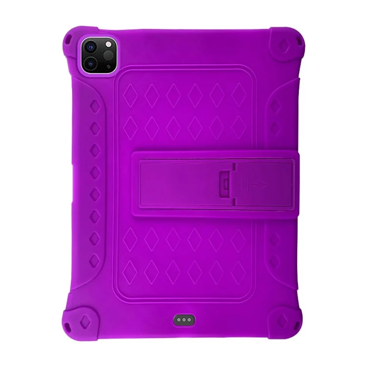 Para Ipad Pro 12.9 (2018) /(2020) /(2021) /(2022) Case de Protección de Pata de Silicona Suave - Púrpura