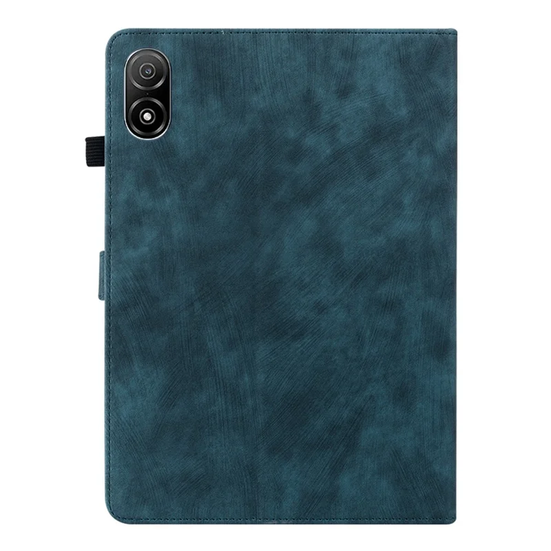 For Honor Pad V8 Pro Tablet Case PU Leather Tiger Pattern Stand Folio Protective Cover with Card Holder - Dark Blue
