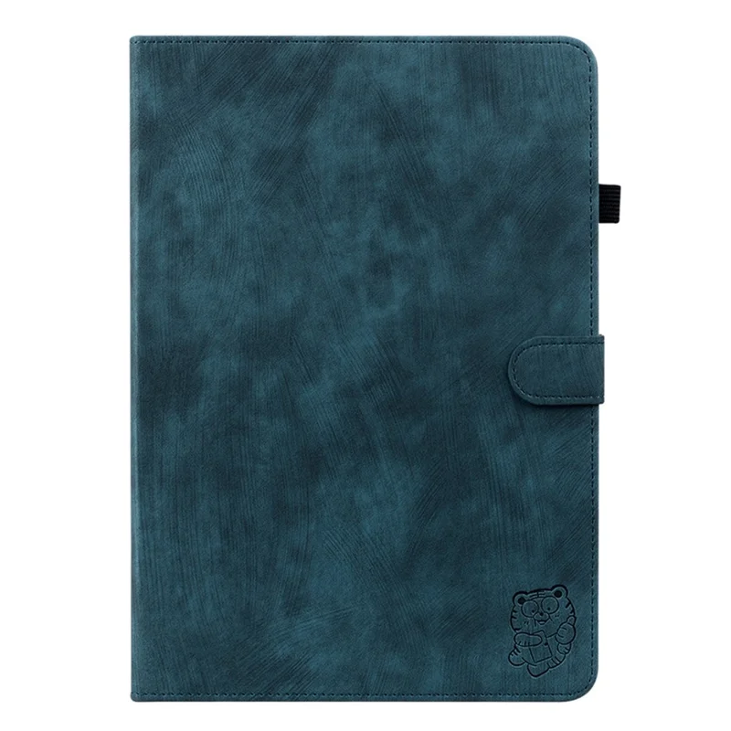 For Honor Pad V8 Pro Tablet Case PU Leather Tiger Pattern Stand Folio Protective Cover with Card Holder - Dark Blue