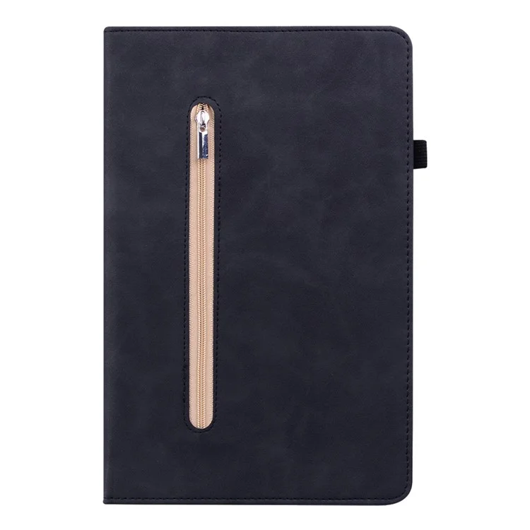 Étui pour Lenovo Tab P11 Gen 2 Tablette, en cuir PU, avec support, poche zippée, fente pour carte - Noir
