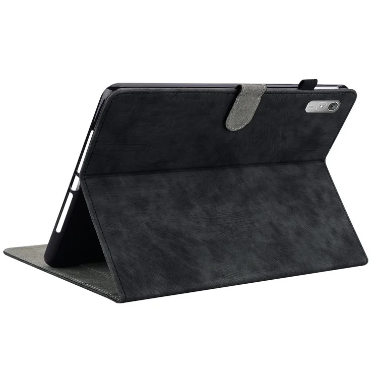 For Lenovo Tab P11 Gen 2 PU Leather Case Cute Tiger Pattern Stand Tablet Protective Sleeve Smart Cover - Black