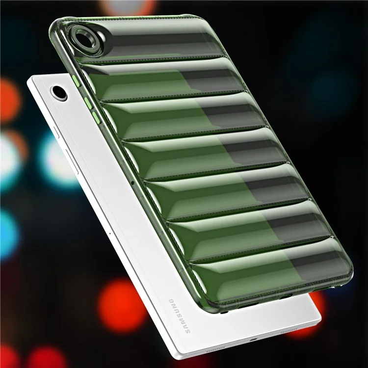 Pour Samsung Galaxy Tab A8 10.5 (2021) / (2022) Étui pour tablette Conception de veste doudoune Anti-rayures Housse TPU - Vert