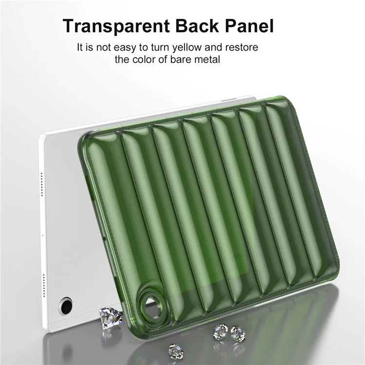 Pour Samsung Galaxy Tab A8 10.5 (2021) / (2022) Étui pour tablette Conception de veste doudoune Anti-rayures Housse TPU - Vert
