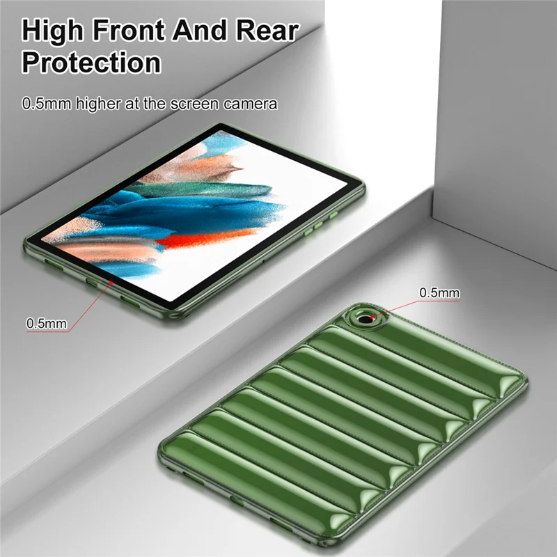 For Samsung Galaxy Tab A8 10.5 (2021) / (2022) Tablet Case Down Jacket Design Anti-scratch TPU Cover - Grey