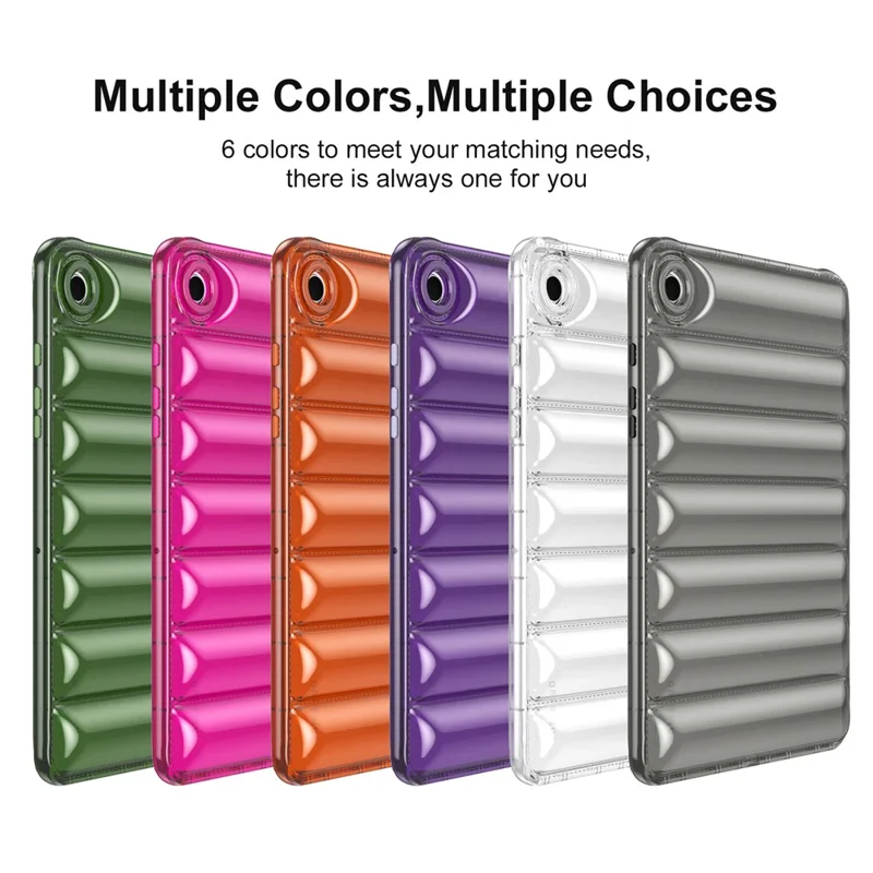 For Samsung Galaxy Tab A8 10.5 (2021) / (2022) Tablet Case Down Jacket Design Anti-scratch TPU Cover - Grey