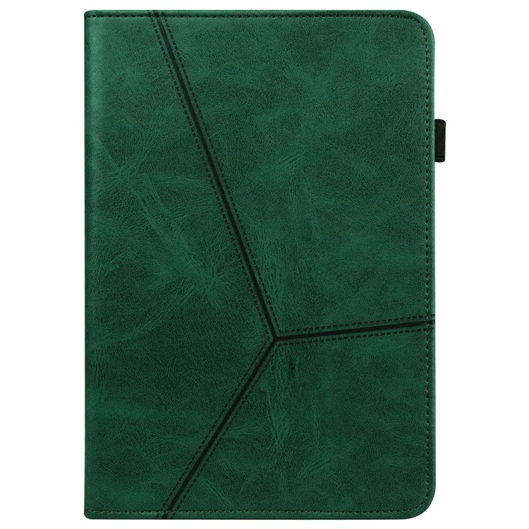 Étui pour tablette avec fentes pour cartes pour Lenovo Tab P11 Gen 2 Ligne Cuir imprégné Housse de protection pour tablette avec support - Vert