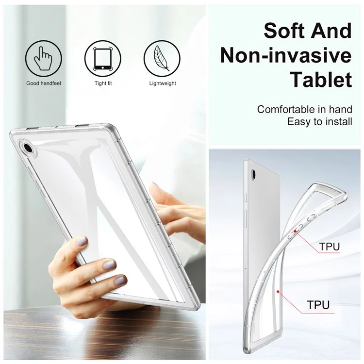 Для Samsung Galaxy Tab A8 10.5 (2022) / (2021) Case Soft TPU Shockproof Protective Cover - Grey