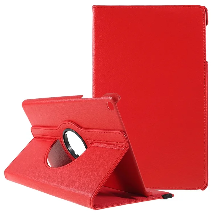Para Huawei MatePad SE 10,4 polegadas Capa Giratória de 360 Graus de Couro PU com Elástica - Vermelho