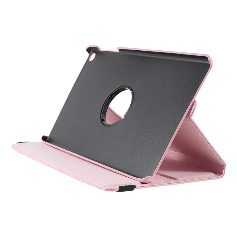 For Huawei MatePad SE 10.4-inch Case 360-Degree Rotating PU Leather Cover with Elastic Band - Pink