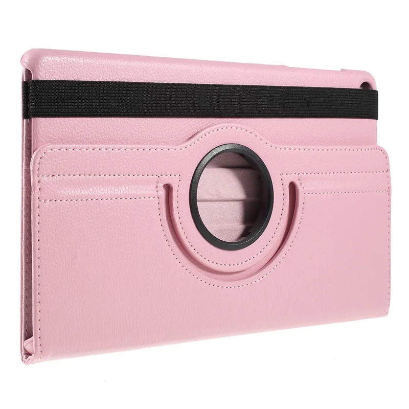 For Huawei MatePad SE 10.4-inch Case 360-Degree Rotating PU Leather Cover with Elastic Band - Pink