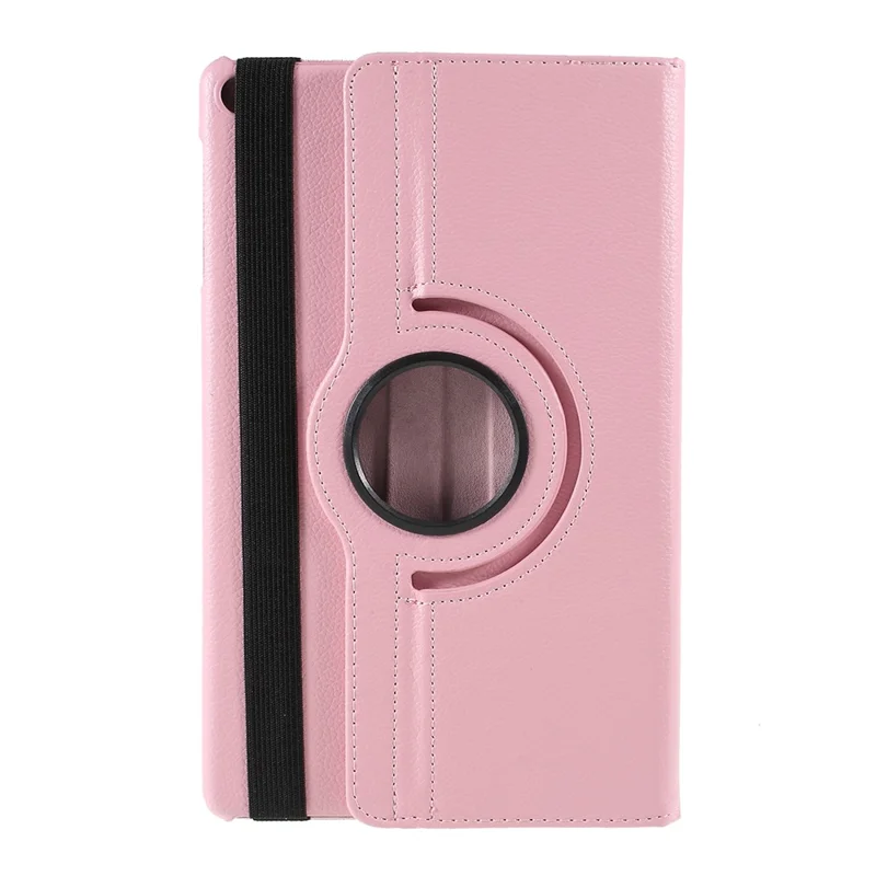 For Huawei MatePad SE 10.4-inch Case 360-Degree Rotating PU Leather Cover with Elastic Band - Pink