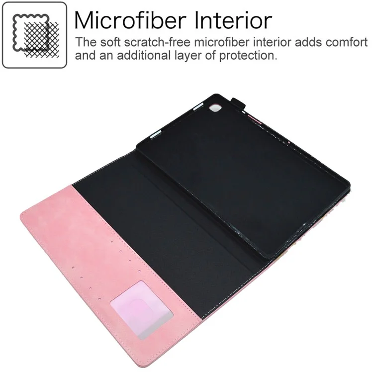 For Samsung Galaxy Tab A 8.0 (2019) SM-T290 (Wi-Fi) / SM-T295 (LTE) Tablet Case Leather Business Slim Stand Cover - Pink