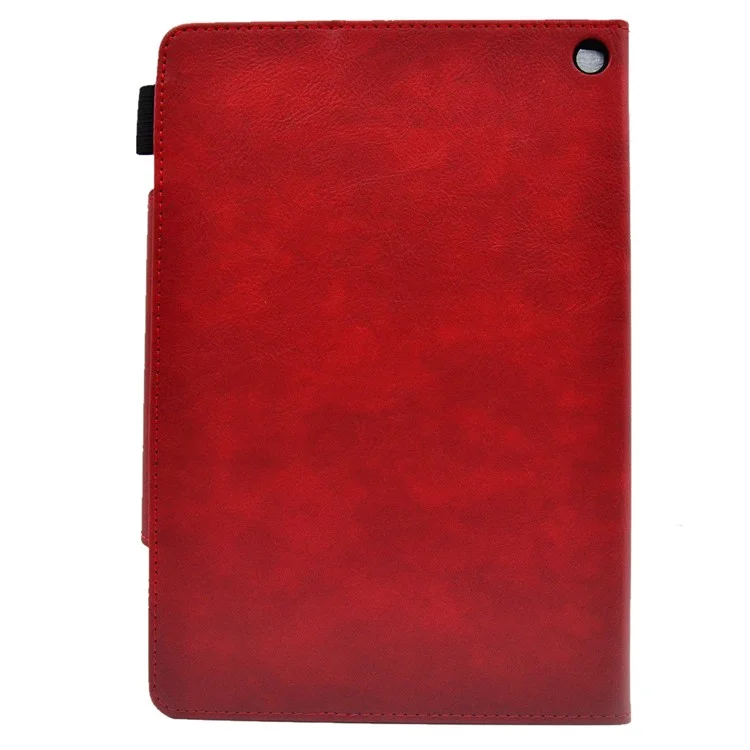 Pour Amazon Fire HD 8 (2020) / (2022) / 8 Plus (2022) / (2020) Étui en cuir pour tablette Portefeuille Stand Slim Étui pour tablette - Rouge